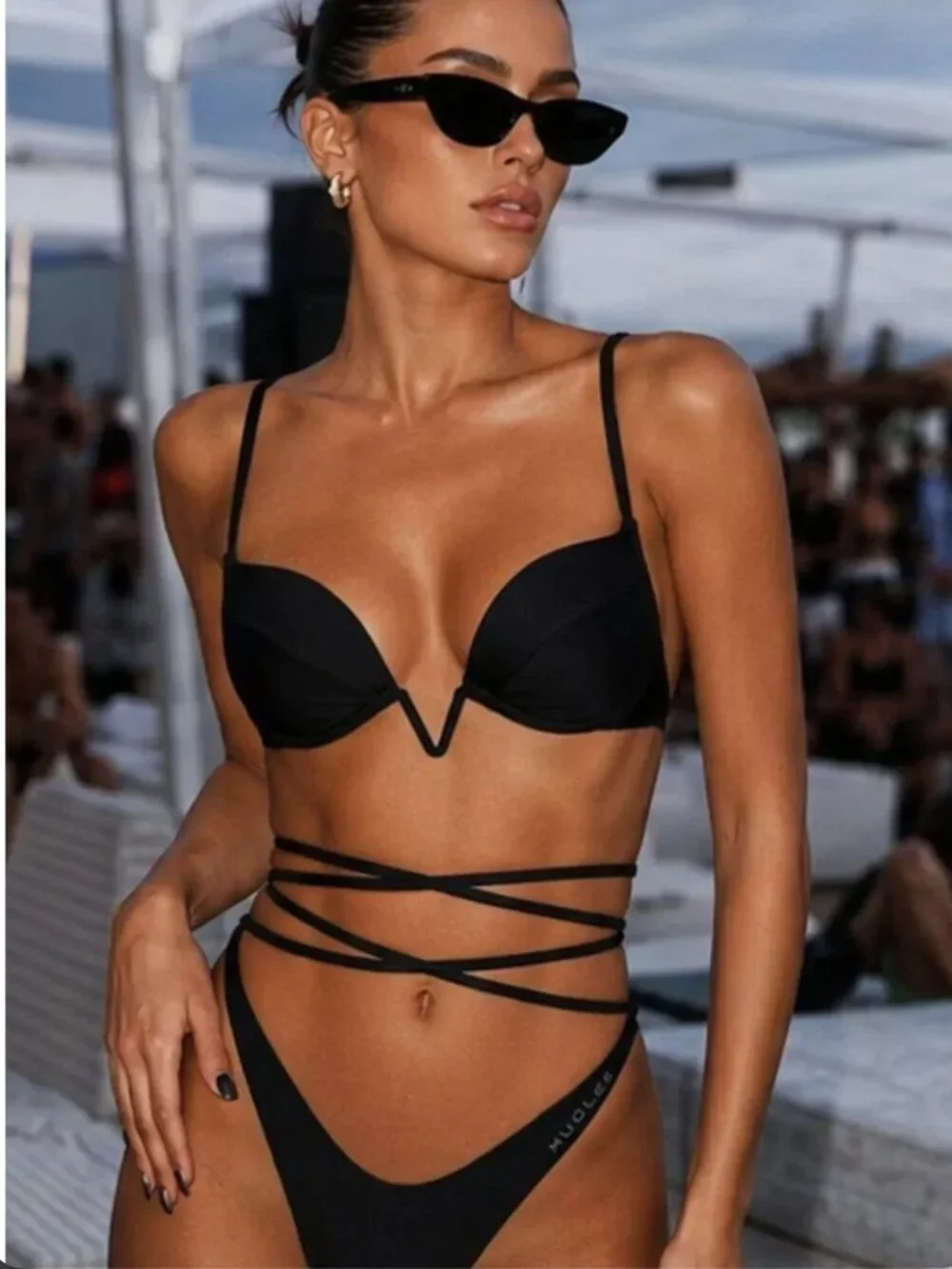 Mugler H&M Limited Edition Black Bikini NWT